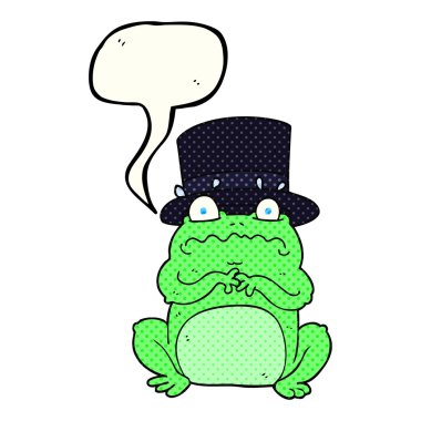 çizgi roman konuşma kabarcık karikatür zengin kurbağa