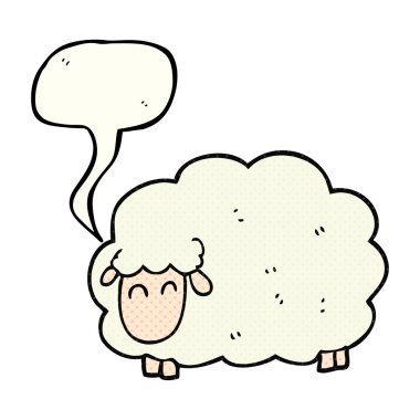 çizgi roman konuşma kabarcık karikatür koyun