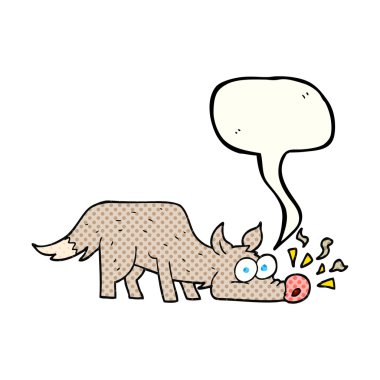 çizgi roman konuşma kabarcık karikatür köpek koklama 