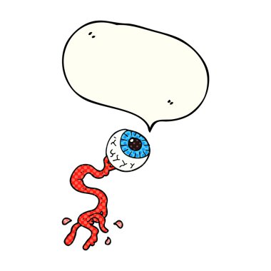 comic book speech bubble cartoon gross eyeball