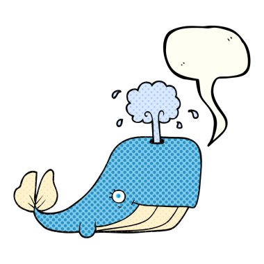 çizgi roman konuşma kabarcık karikatür balina su spouting