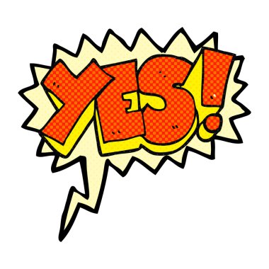 çizgi roman konuşma kabarcık karikatür Evet sembolü