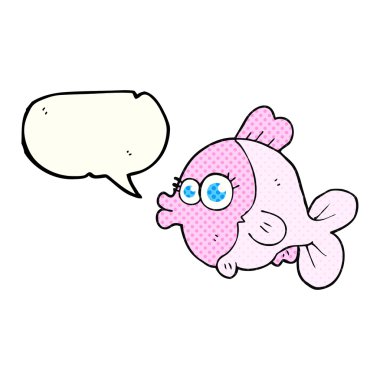 komik çizgi roman konuşma kabarcık karikatür balık iri güzel gözlü