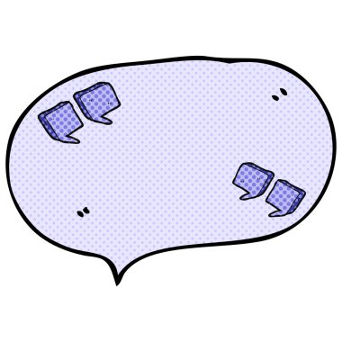 çizgi roman konuşma kabarcık karikatür tırnak işaretleri