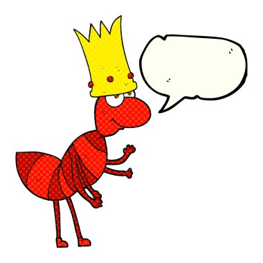 comic book speech bubble cartoon ant queen