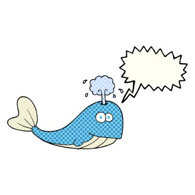 çizgi roman konuşma kabarcık karikatür balina su spouting