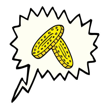 çizgi roman konuşma kabarcık karikatür paralar