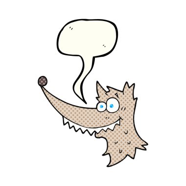 çizgi roman konuşma kabarcık karikatür kurt baş