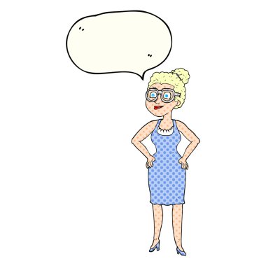 çizgi roman konuşma kabarcık karikatür kadın gözlük