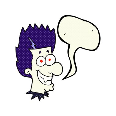 çizgi roman konuşma kabarcık karikatür sırıtan vampir