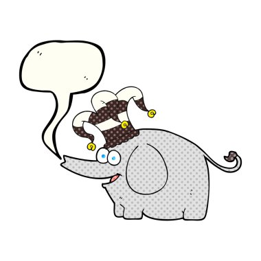 çizgi roman konuşma balonu çizgi film fil sirk şapka