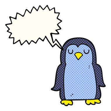 çizgi roman konuşma kabarcık karikatür penguen