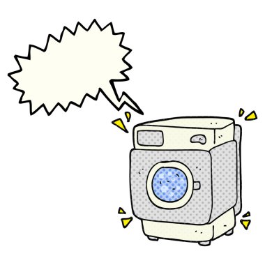 çamaşır makinesi guruldama çizgi roman konuşma balonu çizgi film