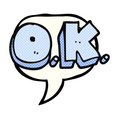 çizgi roman konuşma kabarcık karikatür kelime Tamam