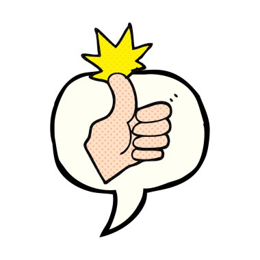 çizgi roman konuşma kabarcık karikatür başparmak yukarıya
