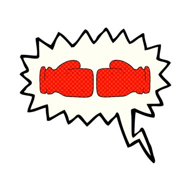 çizgi roman konuşma kabarcık karikatür Boks eldiveni