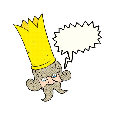 çizgi roman konuşma kabarcık karikatür Kral büyük taçlı