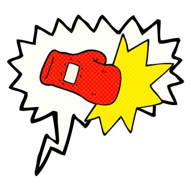 çizgi roman konuşma kabarcık karikatür Boks eldiveni