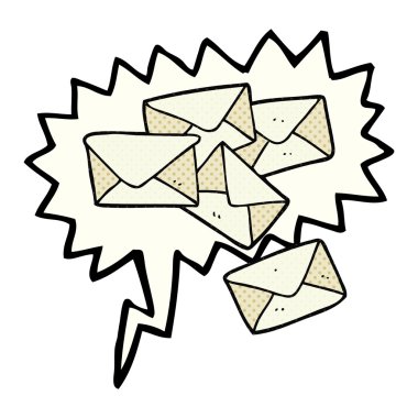 çizgi roman konuşma kabarcık karikatür mektup
