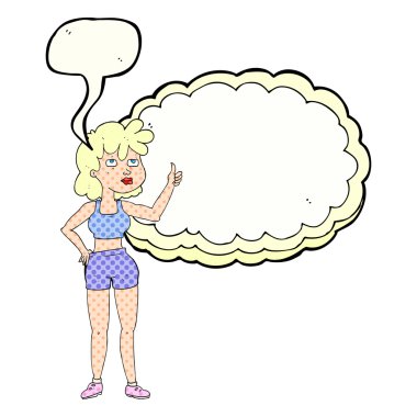 çizgi roman konuşma kabarcık karikatür jimnastik salonu kadın