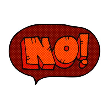 çizgi roman konuşma balonu karikatür Hayır! Not