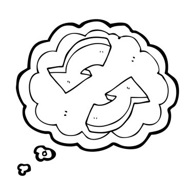 kabarcık karikatür okları geri dönüşüm sanıyordum