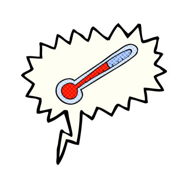 çizgi roman konuşma kabarcık karikatür sıcaklık ölçer