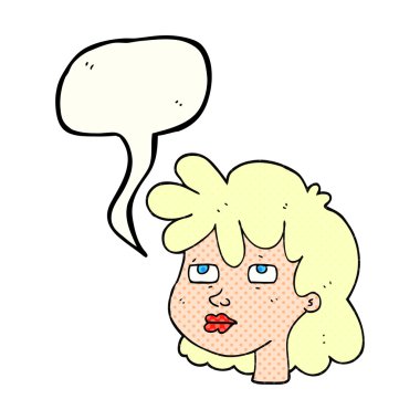 çizgi roman konuşma kabarcık karikatür kadın yüzü