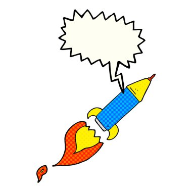 çizgi roman konuşma kabarcık karikatür roket