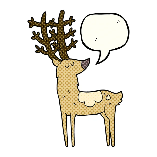 Çizgi roman konuşma kabarcık karikatür geyik — Stok Vektör