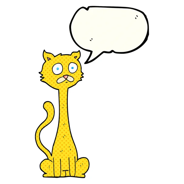 Comic Buch Sprechblase Karikatur Katze — Stockvektor