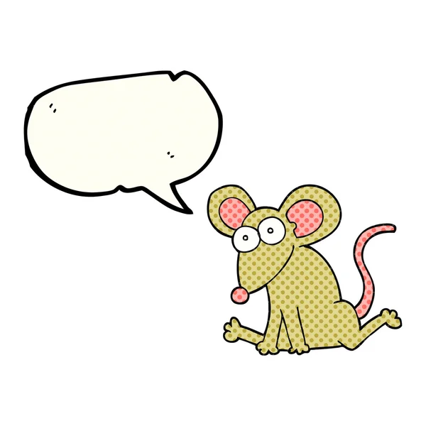 Bande dessinée parole bulle dessin animé souris — Image vectorielle