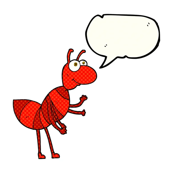 Комікс книга мовна бульбашка мультяшна мураха — стоковий вектор