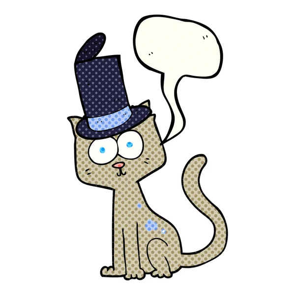 Comic book speech bubble cartoon cat — Stock Vector