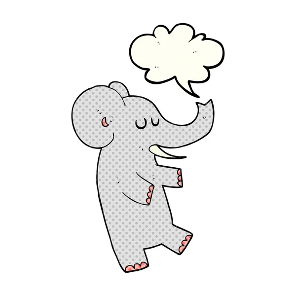 Komiks mowy Bańka kreskówka taniec słonia — Wektor stockowy