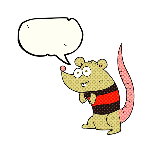 Çizgi roman konuşma kabarcık karikatür sıçan — Stok Vektör