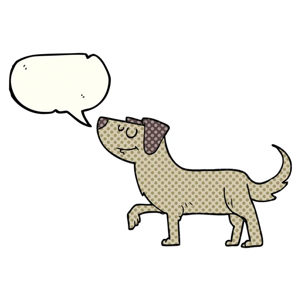 Comic book řeč bublina kreslený pes — Stockový vektor