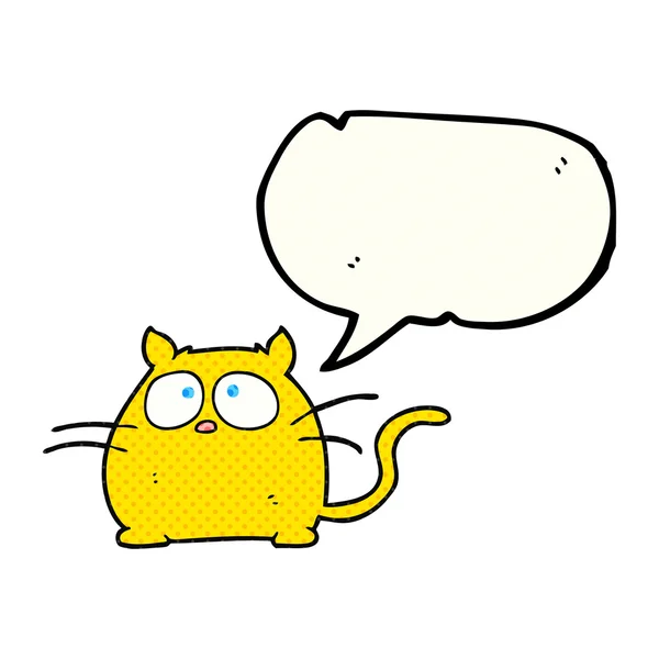 Képregény beszéd buborék cartoon macska — Stock Vector