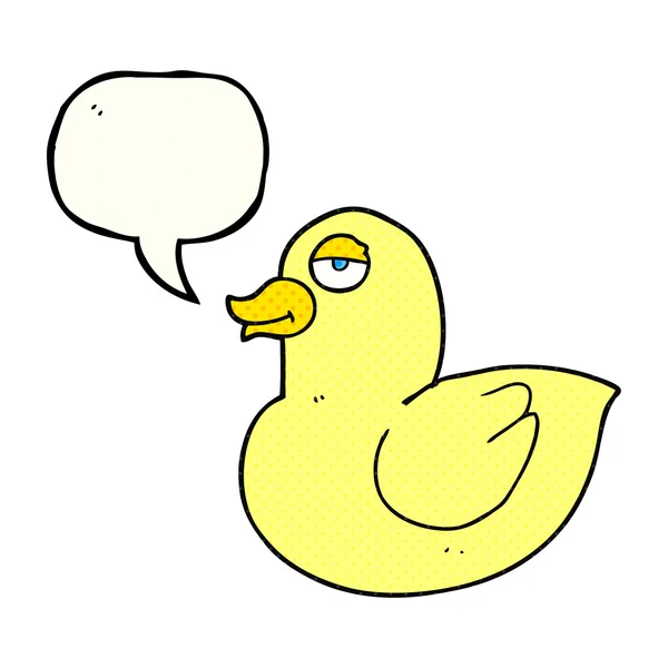Bande dessinée discours bulle dessin animé canard — Image vectorielle