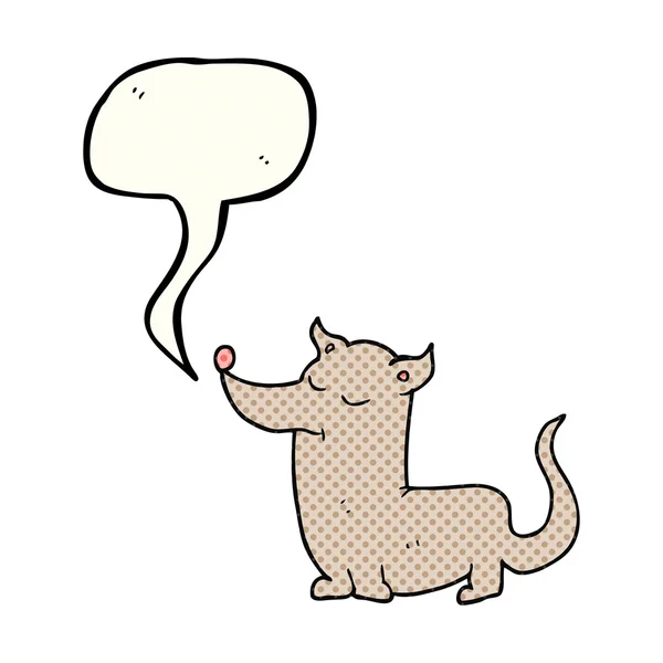 Φούσκα ομιλία κωμικό βιβλίο κινούμενα σχέδια μικρού σκύλου — Διανυσματικό Αρχείο
