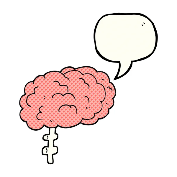 Bande dessinée parole bulle dessin animé cerveau — Image vectorielle