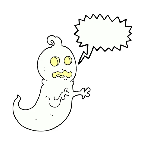 Comic book speech bubble cartoon ghost — Stock Vector