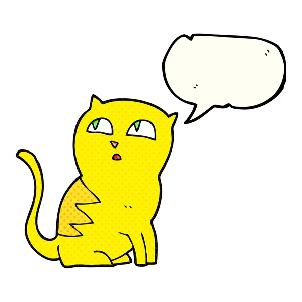 Comic book speech bubble cartoon cat — стоковый вектор