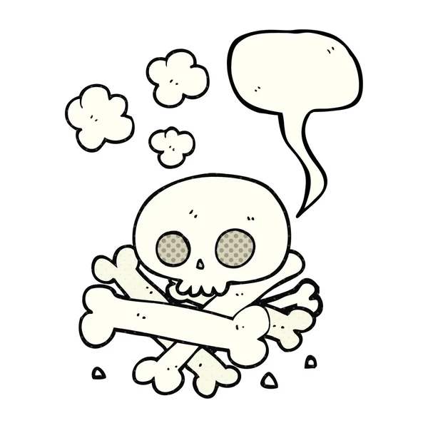 Comic book speech bubble cartoon pile of bones — стоковый вектор