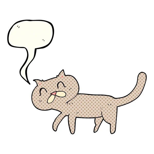 Comic book speech bubble cartoon cat — Stock Vector