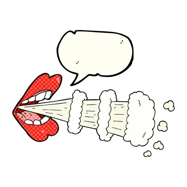 Comic book speech bubble cartoon breath — Stockvector