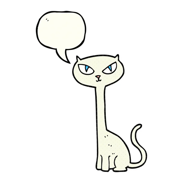Çizgi roman konuşma kabarcık karikatür kedi — Stok Vektör