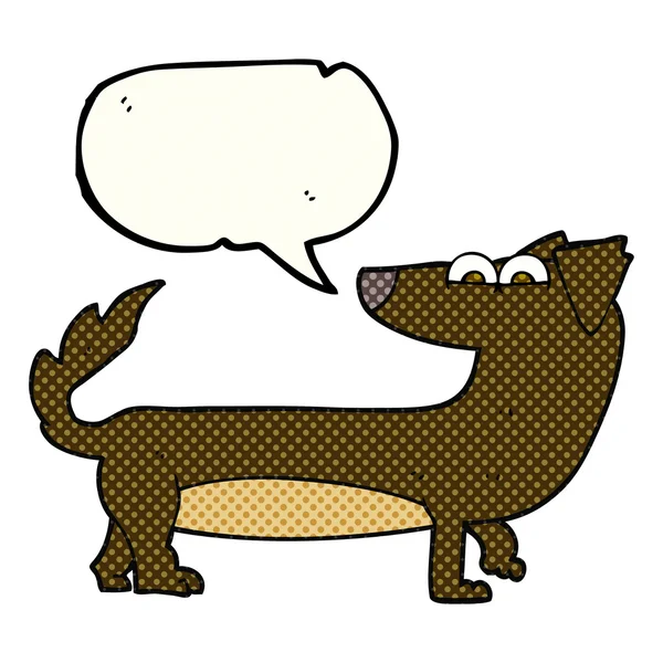 Comic book speech bubble cartoon dog — Stock Vector