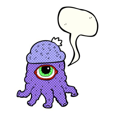 çizgi roman konuşma kabarcık karikatür yabancı şapka giyen