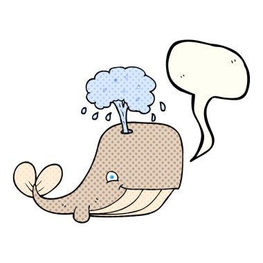 çizgi roman konuşma kabarcık karikatür balina su spouting